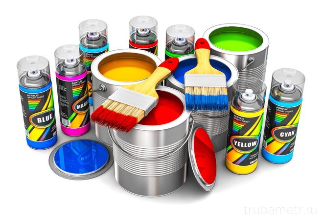 Акрилни бои на бял фон