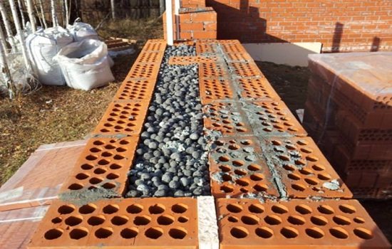 Кладенец на зидария от тухлени стени - техника на подреждане