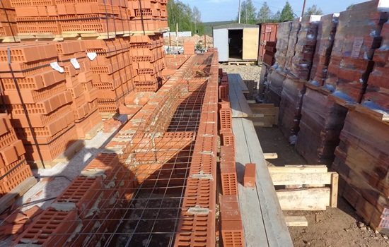 Кладенец на зидария от тухлени стени - техника на подреждане