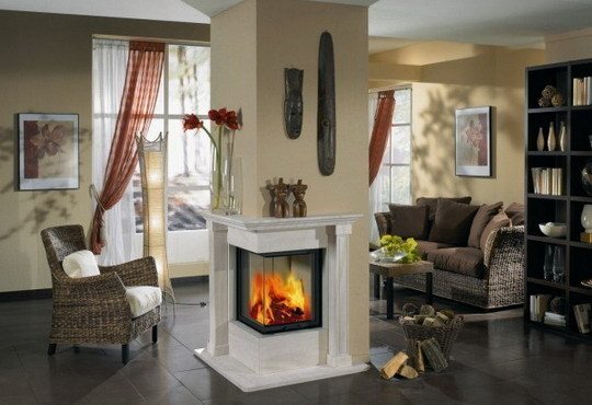 Отворена камина с независима вложка