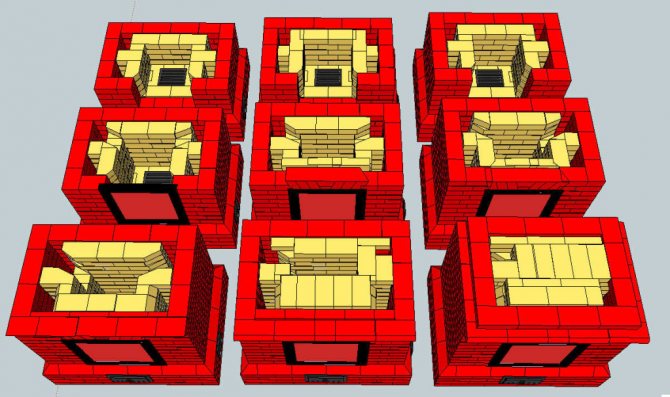 Печки за отопление и готвене, изработени от тухли