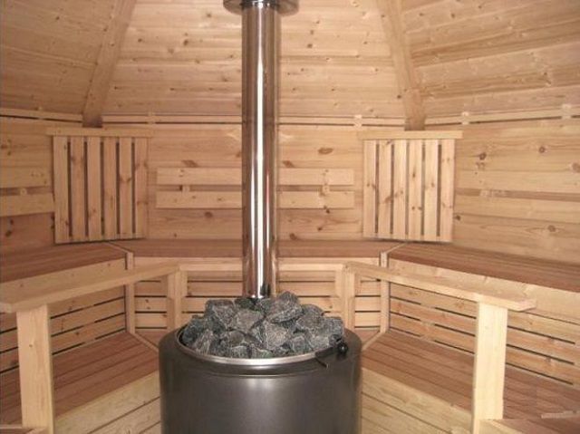 Нагревателна печка с вътрешен комин