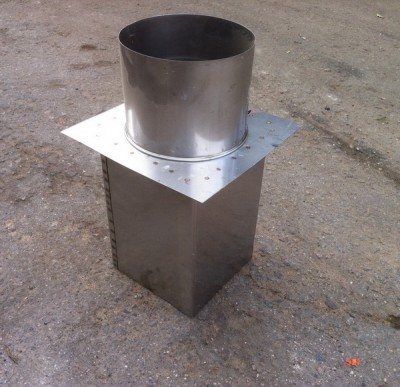 Преминаване от тухлена тръба към сандвич