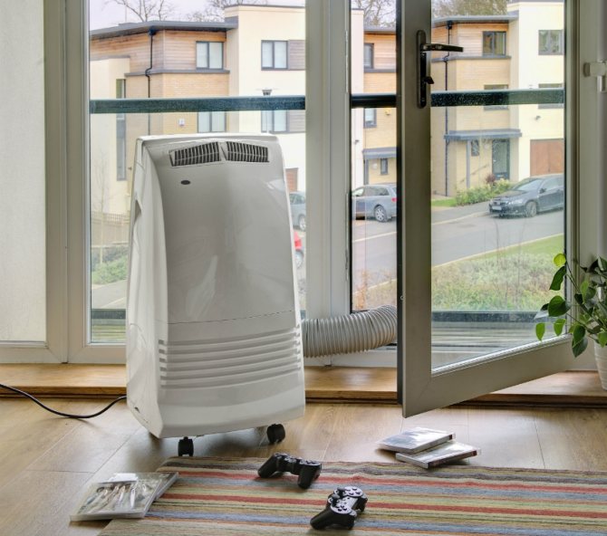 Преносимият климатик може да бъде оборудван с въздуховод