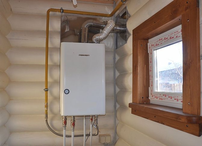 връзка на комина с газов котел