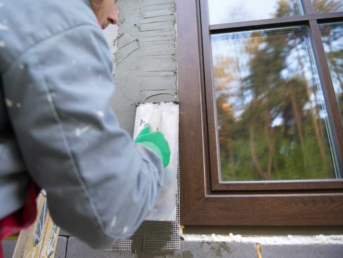 пример за хидроизолация на прозорци на къщи с течна гума