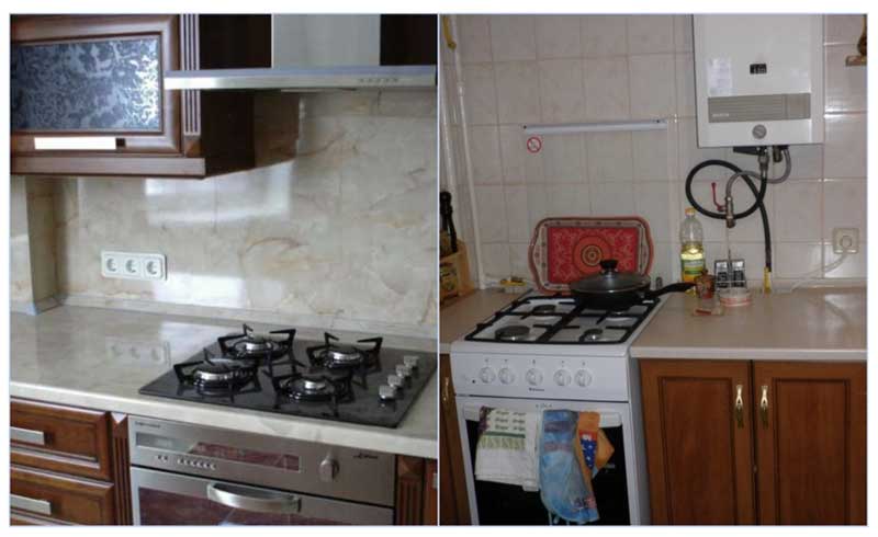 Пример за местоположението на кухненски изход