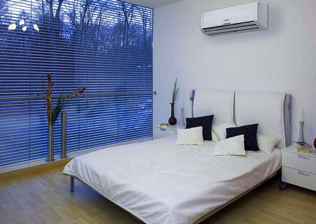 Местоположението на сплит системата в спалнята