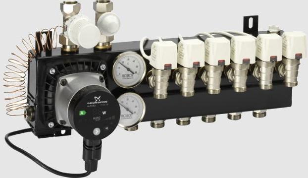 серво задвижване за подов колектор с топла вода