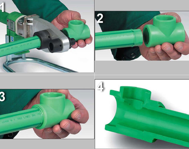 ъгъл за полипропиленови тръби