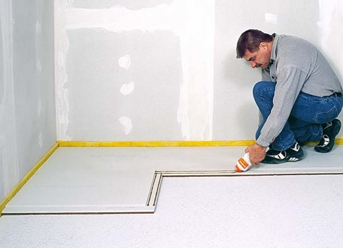 Полагане на GVL на пода