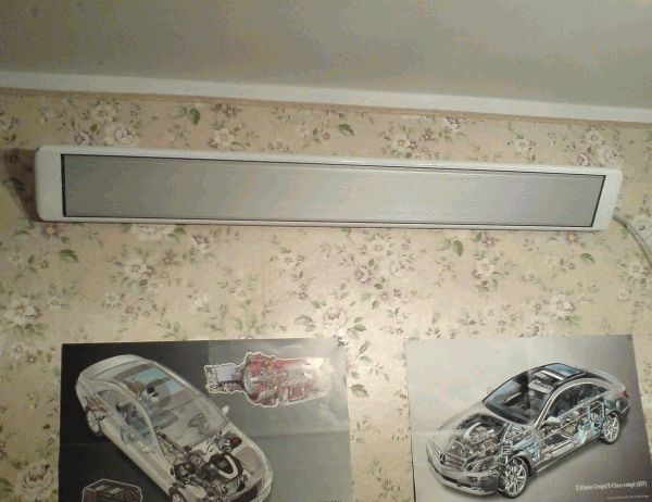 Инсталиране на инфрачервен нагревател на тавана