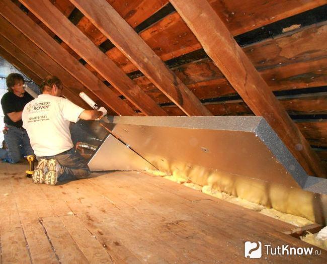 Затопляне на фронтона с пеноплекс