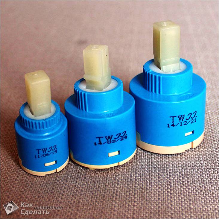 Видове патрони за едноръкохватков смесител