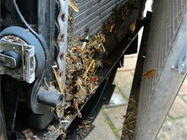 замърсяване извън радиатора